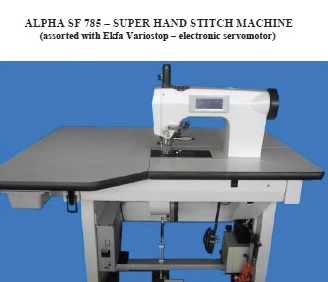 Masina de cusut care imită "cusatura manuală"- Alpha SF 785 (tip COMPLETT)